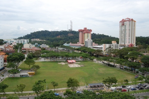View towards Bukit Timah hill, the highest point on Singapore Island