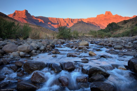 Drakensberg and Tugela River at Sunset (creative commons)